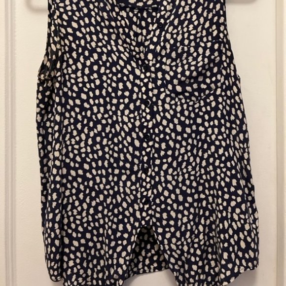 Joie navy leopard print tank, size small - Picture 3 of 3
